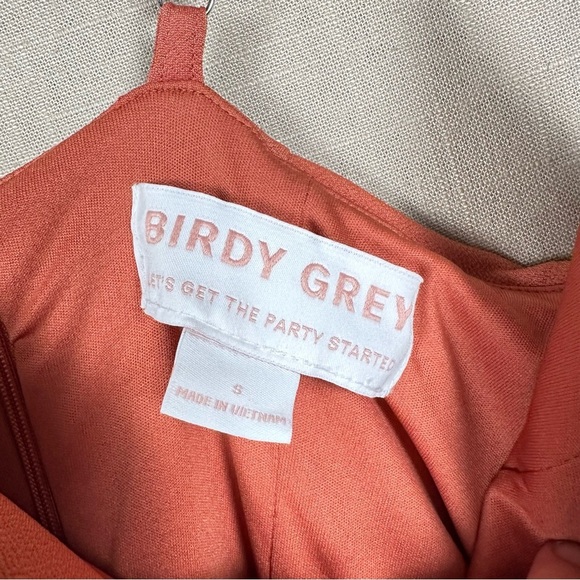 BIRDY GREY Ash Side Slit Crepe Maxi Bridesmaid Dress in terracotta - Picture 13 of 16